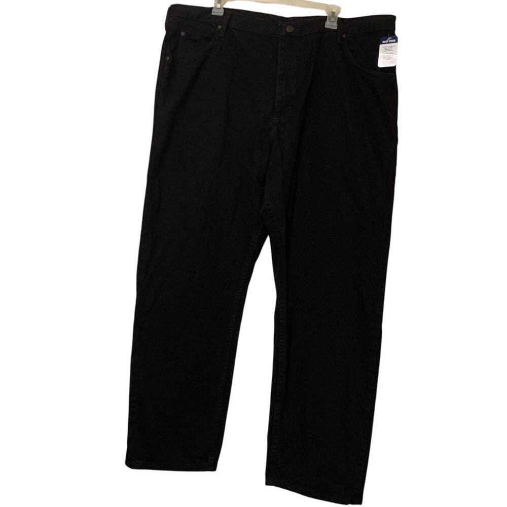 Wrangler Five Star Relaxed Fit Jeans Black Size 42x30 Men’s Durable Cotton